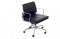 D2.DESIGN Fotel biurowy CH2171T czarna skóra chrom
