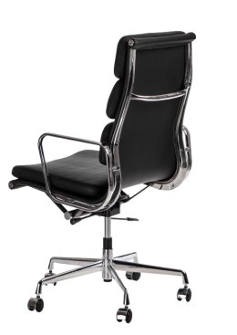 D2.DESIGN Fotel biurowy CH2191T czarna skóra chrom
