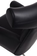D2.DESIGN Fotel z podnóżkiem Wół czarna skóra #4