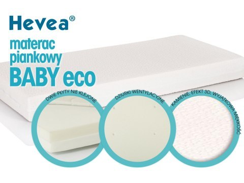 Materac piankowy Hevea Baby Eco 140x70 (Natural) Materac piankowy Hevea Baby Eco 140x70 (Natural)