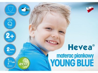 Materac piankowy Hevea Young Blue 200x90 (Bamboo) Materac piankowy Hevea Young Blue 200x90 (Bamboo)