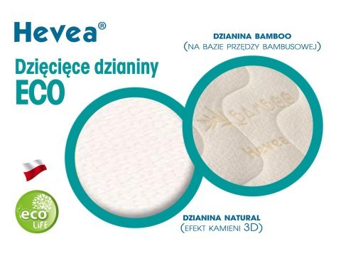 Materac z lateksem Hevea Baby Eco Lateks 130x70 (Natural) Materac z lateksem Hevea Baby Eco Lateks 130x70 (Natural)