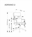 ADRIANO 2 fotel obrotowy j. popiel ADRIANO 2 fotel obrotowy j. popiel
