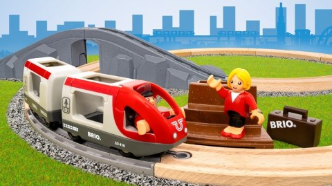 BRIO BRIO Drewniana Kolejka z Pociągiem - Zestaw Startowy 22-el. BRIO BRIO Drewniana Kolejka z Pociągiem - Zestaw Startowy 22-el.