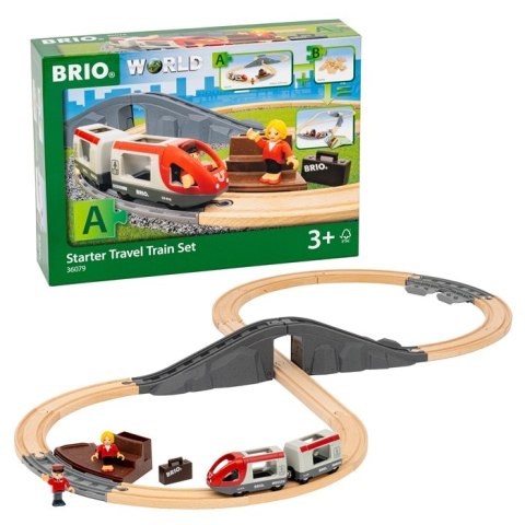 BRIO BRIO Drewniana Kolejka z Pociągiem - Zestaw Startowy 22-el. BRIO BRIO Drewniana Kolejka z Pociągiem - Zestaw Startowy 22-el.