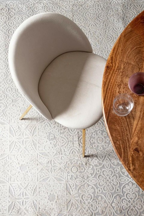 Bizzotto BIZZOTTO krzesło TANYA VELVET białe