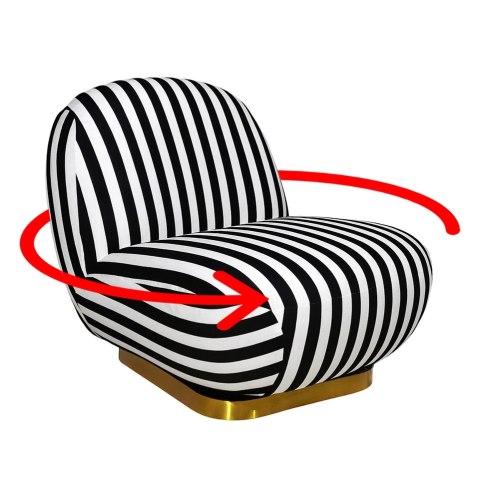MaMaison MaMaison fotel obrotowy AZURE biały / czarny MaMaison MaMaison fotel obrotowy AZURE biały / czarny