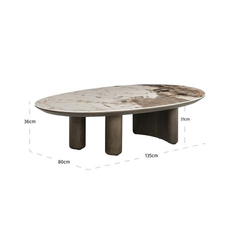 Richmond Interiors RICHMOND stolik kawowy LANGFORD brązowy Richmond Interiors RICHMOND stolik kawowy LANGFORD brązowy