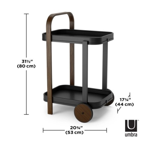 Umbra UMBRA wózek barowy BELLWOOD czarny orzechowy