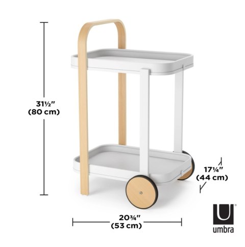 Umbra UMBRA wózek do serwowania BELLWOOD biały naturalny