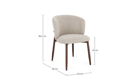 Bizzotto BIZZOTTO krzesło AMALIA brązowe / beżowe