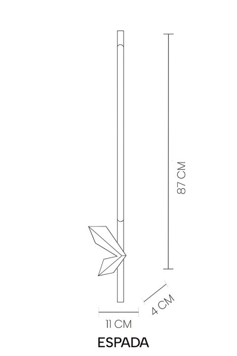 Moosee MOOSEE lampa ścienna ESPADA złota