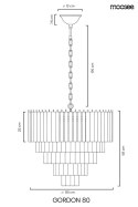 Moosee MOOSEE lampa wisząca GORDON 80 złota