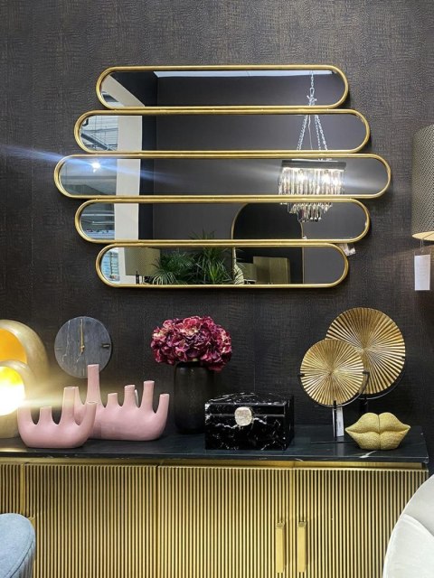 Richmond Interiors RICHMOND lustro ścienne CHELSEY złote