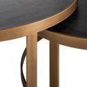 Richmond Interiors RICHMOND stolik kawowy BLACKBONE BRASS - zestaw