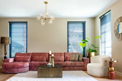 Richmond Interiors RICHMOND stolik kawowy IRONVILLE - marmur, metal, MDF, sklejka brzozowa