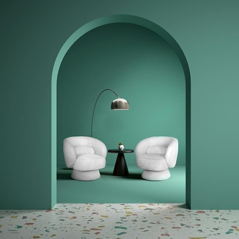 Richmond Interiors RICHMOND fotel obrotowy SENNA biały