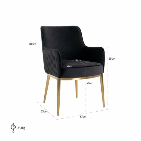Richmond Interiors RICHMOND krzesło BREEZE czarne - trudnopalne