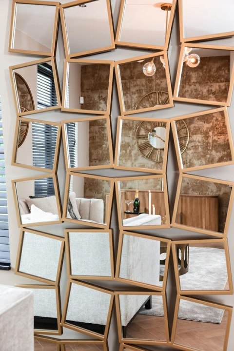 Richmond Interiors RICHMOND lustro ścienne BADIA złote