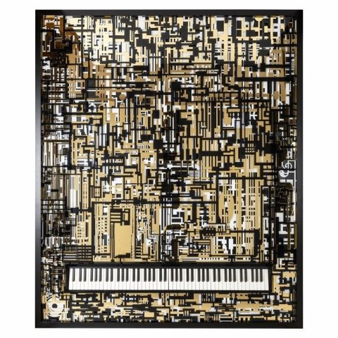 Richmond Interiors RICHMOND obraz PIANO WIBI 188x158cm (wbudowany instrument)