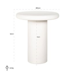 Richmond Interiors RICHMOND stolik BLOOMSTONE 55 biały