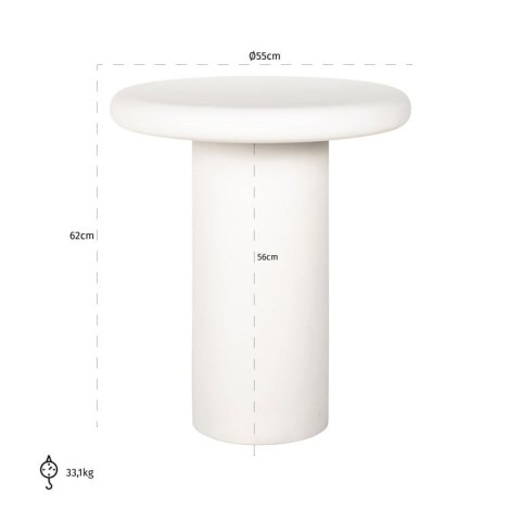 Richmond Interiors RICHMOND stolik BLOOMSTONE 55 biały