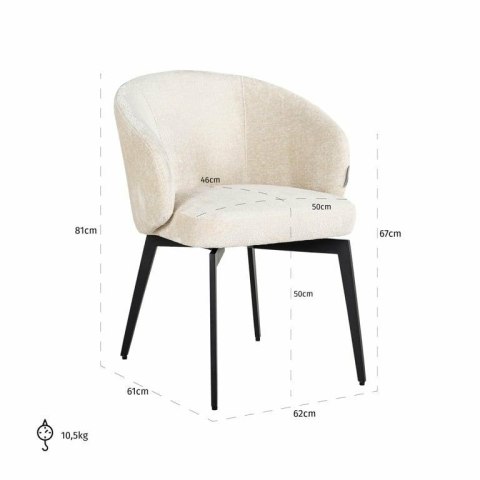 Richmond Interiors RICHMOND krzesło AMPHARA białe - trudnopalne