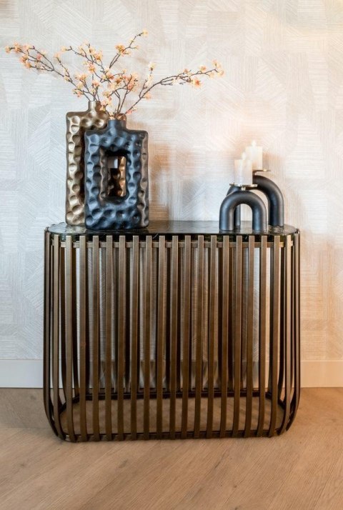 Richmond Interiors RICHMOND świecznik LIVI L czarno-złoty