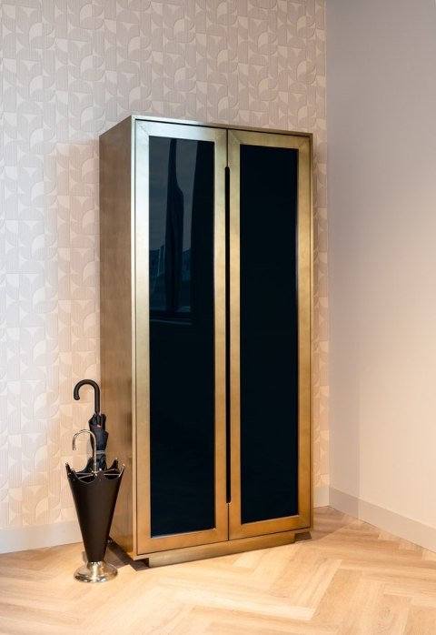 Richmond Interiors RICHMOND komoda FINSBURY 209 cm - mosiądz, szkło, MDF