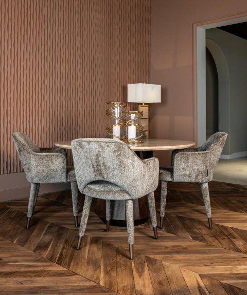 Richmond Interiors RICHMOND krzesło DONNATELLA brązowe - trudnopalne