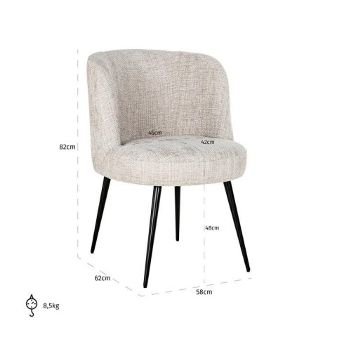 Richmond Interiors RICHMOND krzesło MORTON beżowe