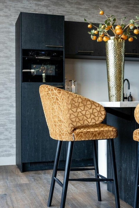 Richmond Interiors RICHMOND krzesło barowe INDIGO GOLD