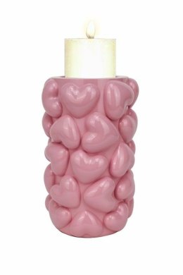Richmond Interiors RICHMOND świecznik EMEL HEARTS L różowy