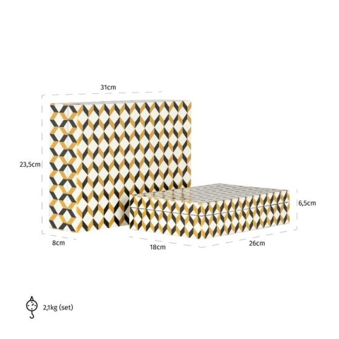 Richmond Interiors RICHMOND zestaw pudełek dekoracyjnych FRENCES