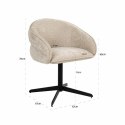 Richmond Interiors RICHMOND krzesło obrotowe ANGELINA beżowe