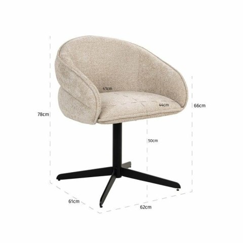 Richmond Interiors RICHMOND krzesło obrotowe ANGELINA beżowe