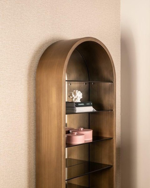 Richmond Interiors RICHMOND regał BOWIC szczotkowane złoto