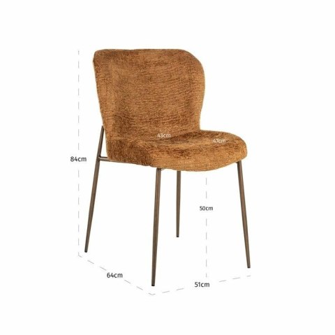 Richmond Interiors RICHMOND zestaw 2 krzeseł ODARBY pomarańczowy