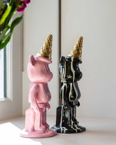 Richmond Interiors RICHMOND dekoracja ICEBEAR różowa