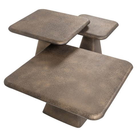 Richmond Interiors RICHMOND zestaw stolików kawowych MARLIE złoty