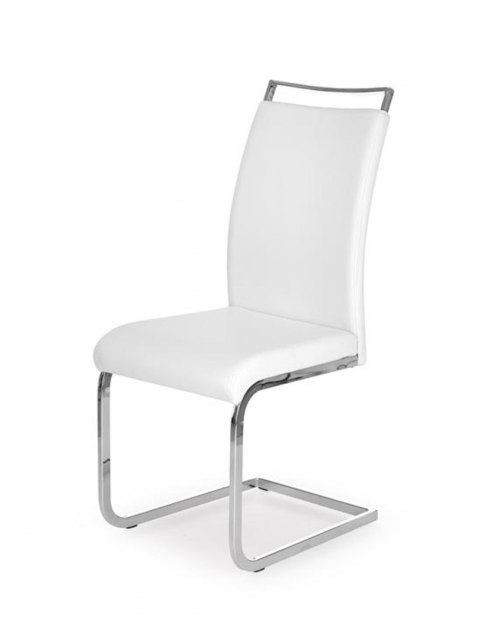 Halmar K250 krzesło na płozach ekoskóra biały/chrom Halmar K250 krzesło na płozach ekoskóra biały/chrom