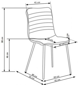 Halmar K251 krzesło popiel tkanina/stelaż metal czarny