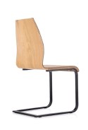 Halmar K265 krzesło czarny / brązowy / dąb miodowy