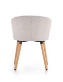 Halmar K266 krzesło beżowy tkanina nogi drewniane