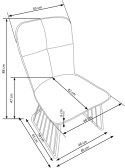 Halmar K269 krzesło jasny brąz / czarny Halmar K269 krzesło jasny brąz / czarny