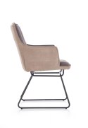 Halmar K271 krzesło ciemny popiel / jasny popiel ekoskóra