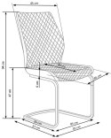 Halmar K272 krzesło ciemny beż DALLAS / czarny materiał: ekoskóra / stal malowana proszkowo