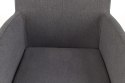 Halmar K274 krzesło z podłkietnikami ciemny popiel materiał: tkanina / drewno lite