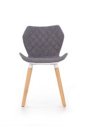 Halmar K277 krzesło biały / popielaty tkanina, ekoskóra, drewno lite