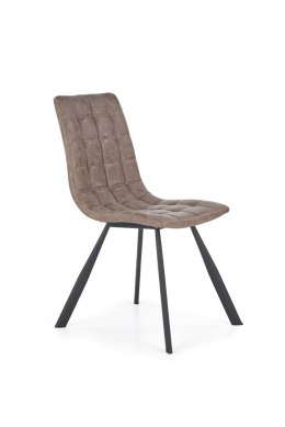 Halmar K280 krzesło brązowy / czarny ekoskóra+metal